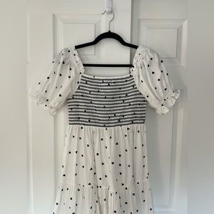 Influence white dress with hearts